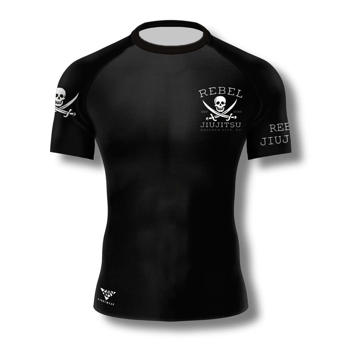 Rebel JiuJitsu Short Sleeve Skull Rashguard – ZENKO FIGHTWEAR™ Rebel JiuJitsu Short Sleeve Skull Rashguard – ZENKO FIGHTWEAR™