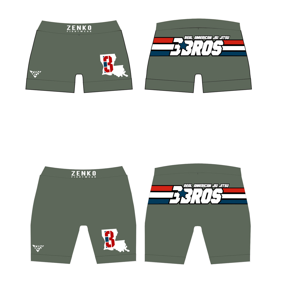 3 Bros Vale Tudo Shorts – ZENKO FIGHTWEAR™