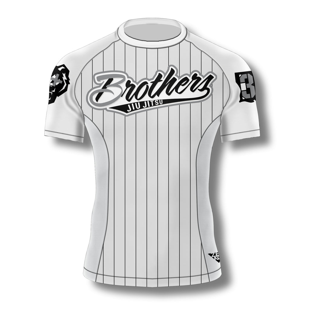 3 Brothers Pinstripe Ranked Rashguard (White)