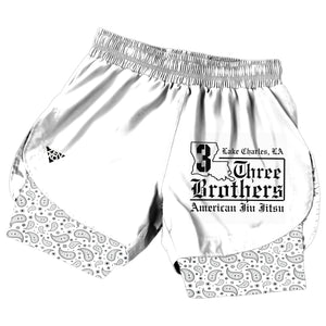 3 Brothers Old English Duo Shorts (White)