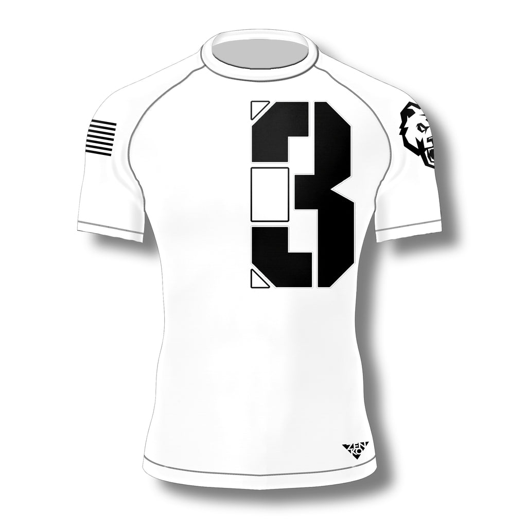 3 Brothers Old English Rashguard (White)