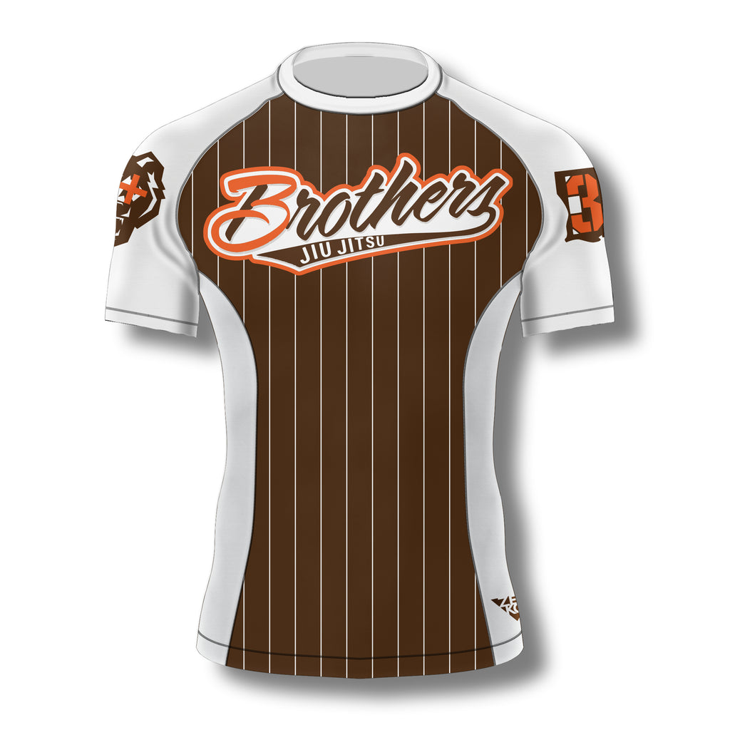 3 Brothers Pinstripe Ranked Rashguard (Brown)