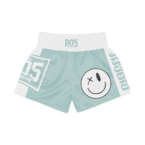 805 Kickboxing "Smiley" Muay Thai Shorts (Aqua)