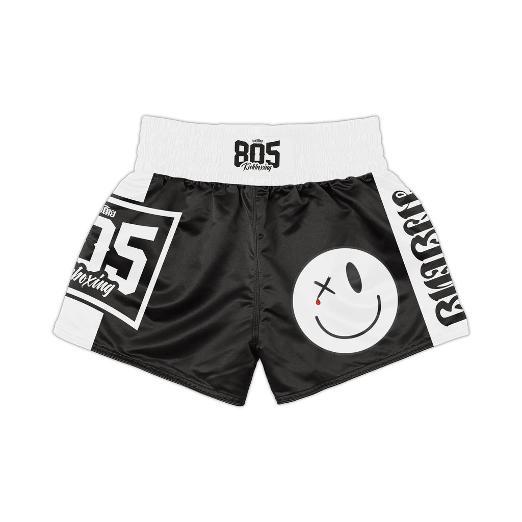 805 Kickboxing "Smiley" Muay Thai Shorts (Black)