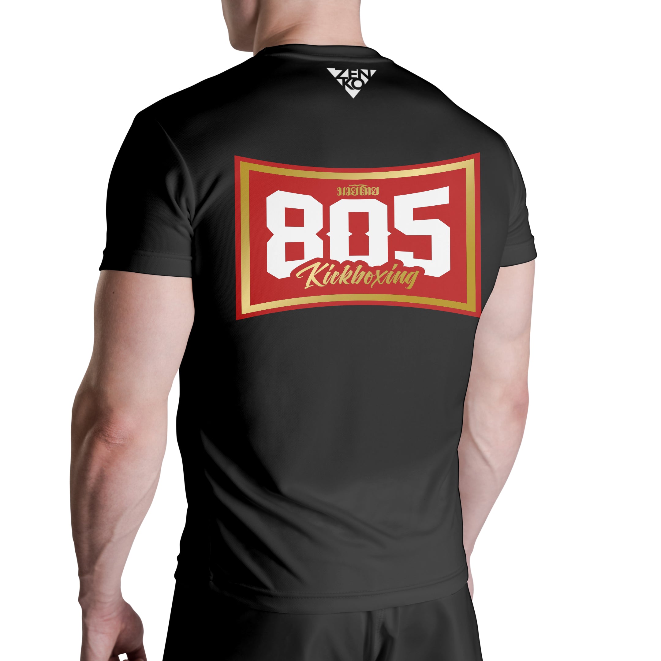 805 Kickboxing Jersey Tee (Red & Gold)