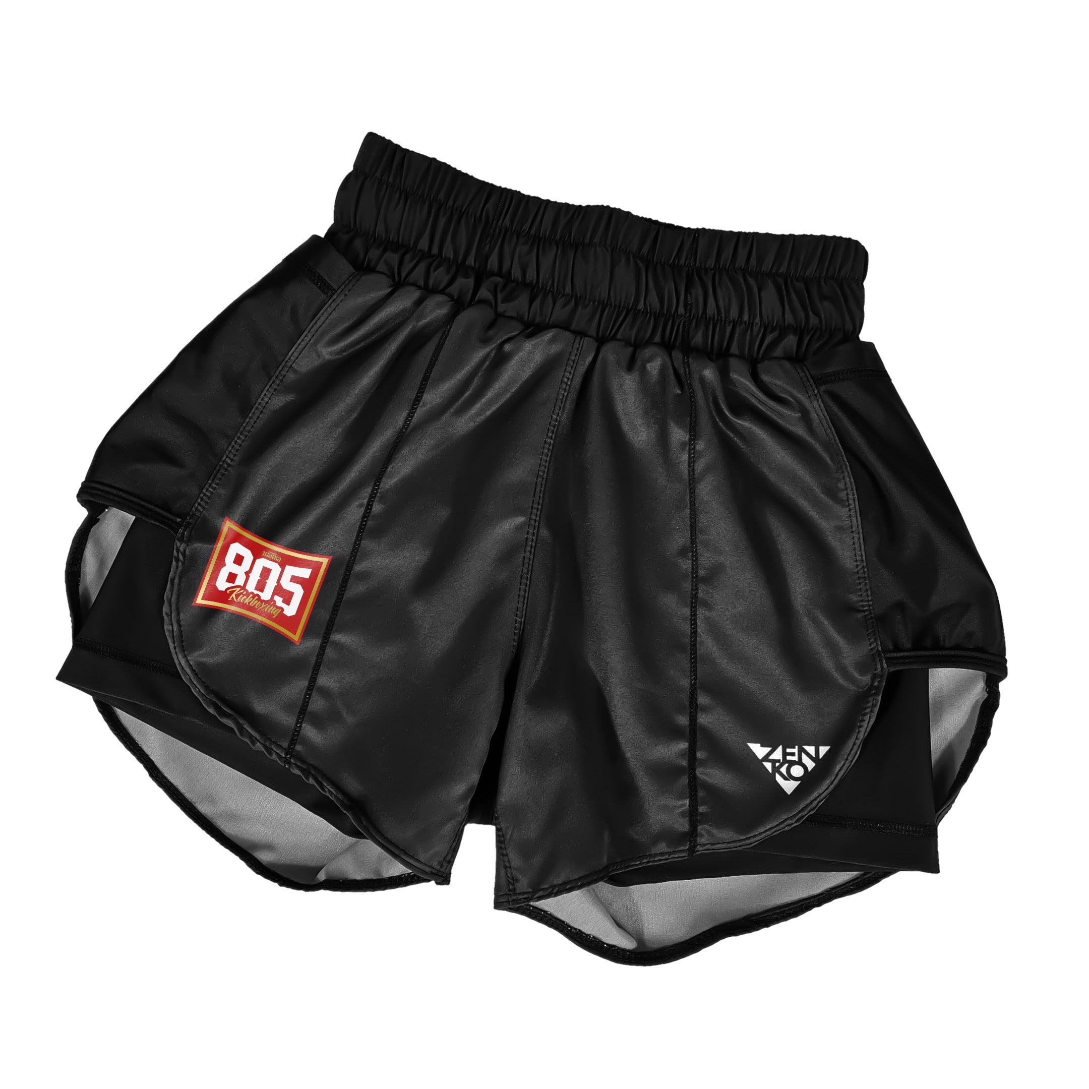 805 Kickboxing Women's Duo Shorts (Red & Gold)