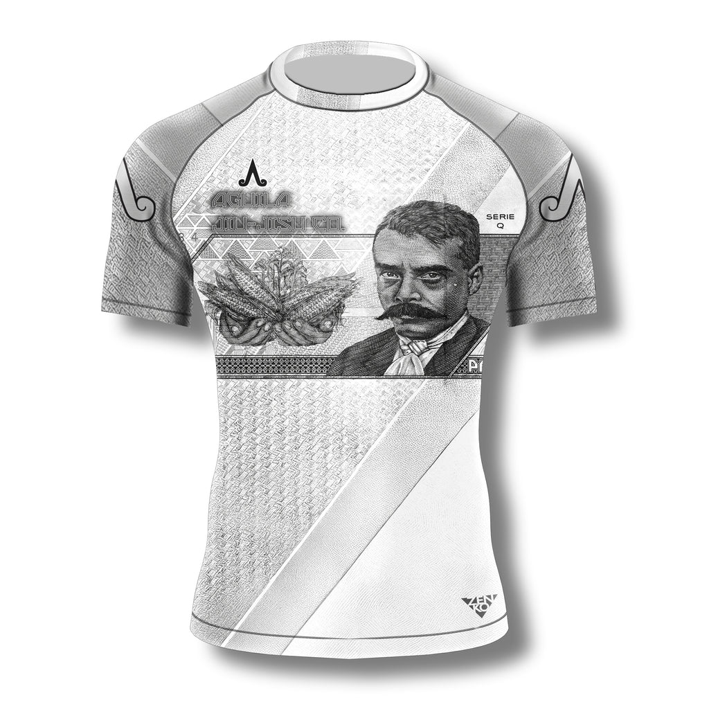 Aguila Jiu-Jitsu Co. "Money" Ranked Rashguard (White)