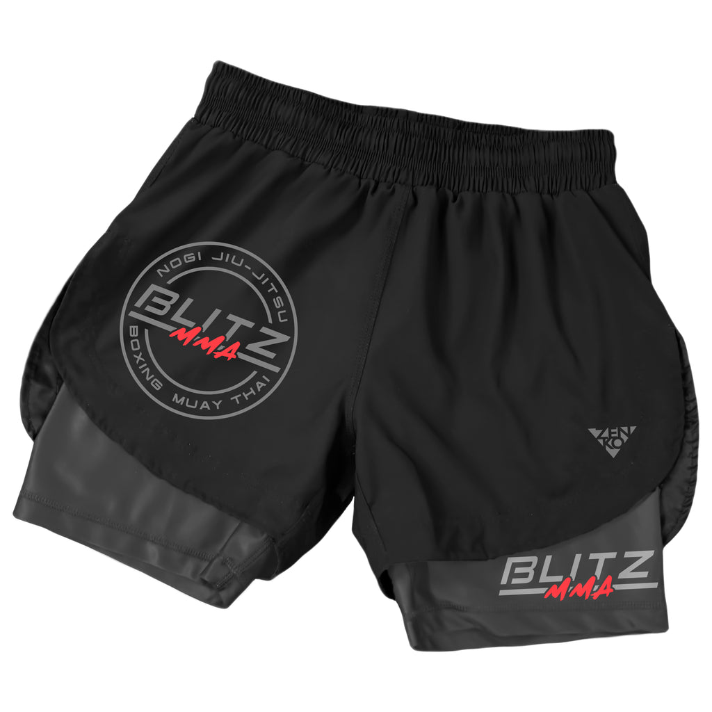 Blitz MMA Duo Shorts (Black)