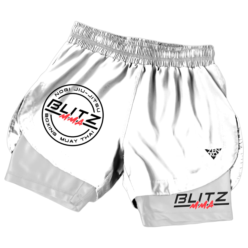Blitz MMA Duo Shorts (White)