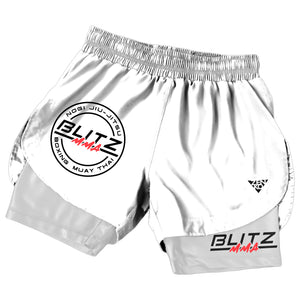 Blitz MMA Duo Shorts (White)
