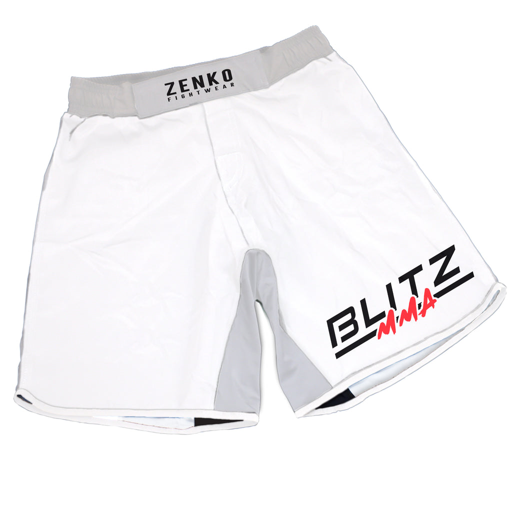Blitz MMA Grappling Shorts (White)
