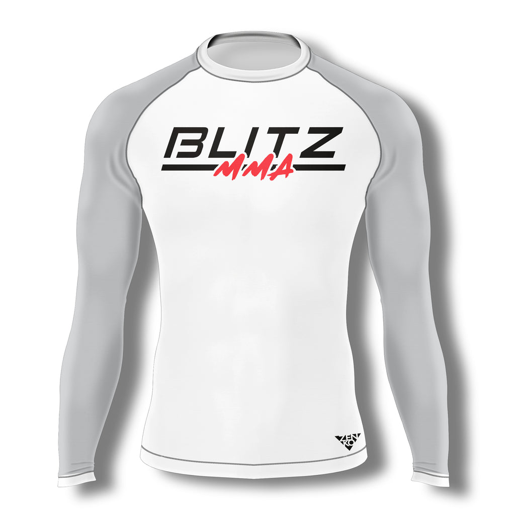 Blitz MMA Long Sleeve Rashguard (White)