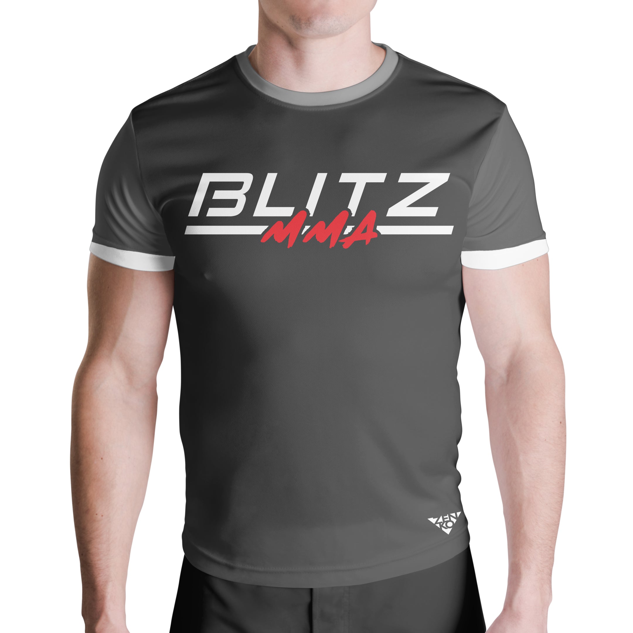 Blitz MMA Ranked Jersey Tee (Gray/White)