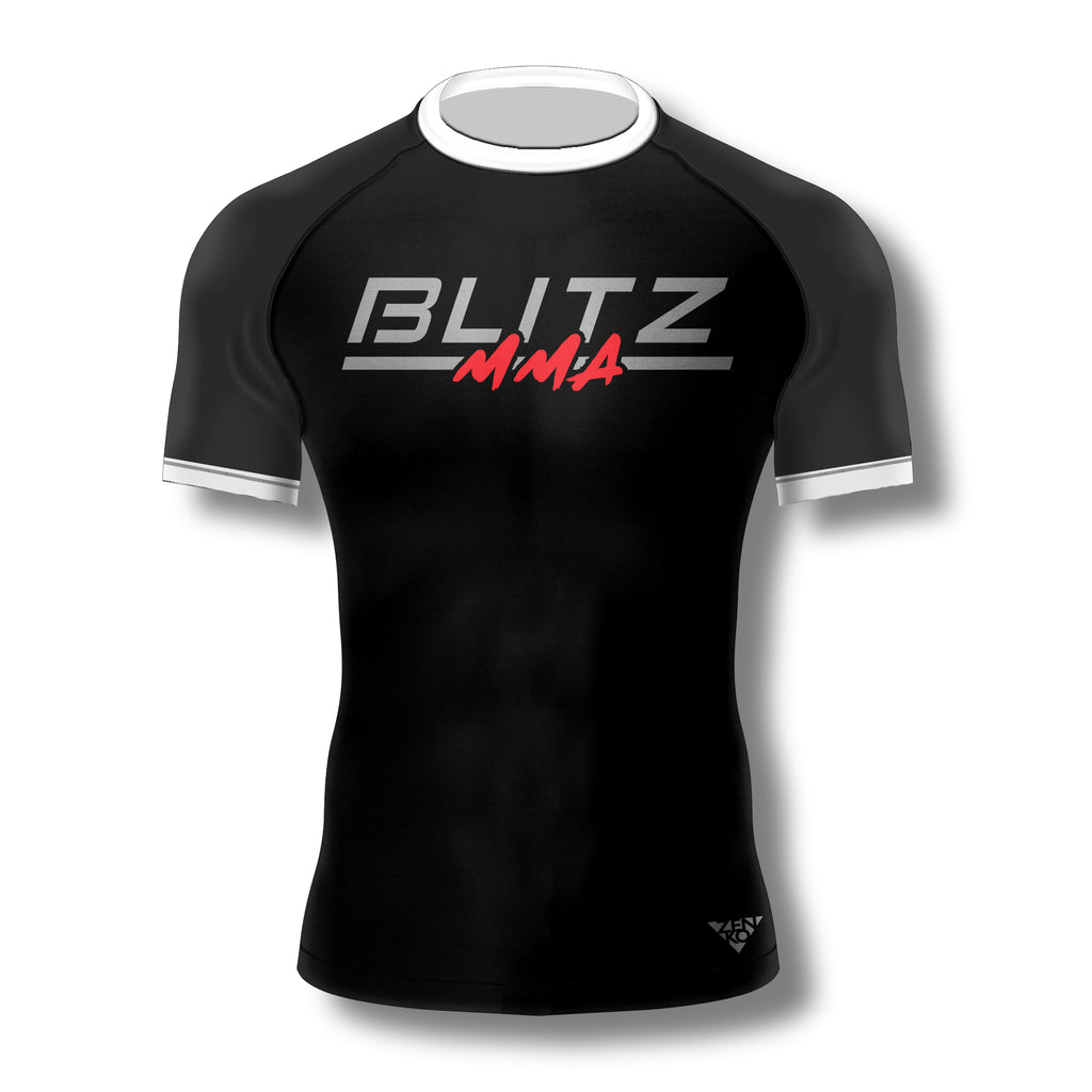 Blitz MMA Short Sleeve Rashguard (Black)