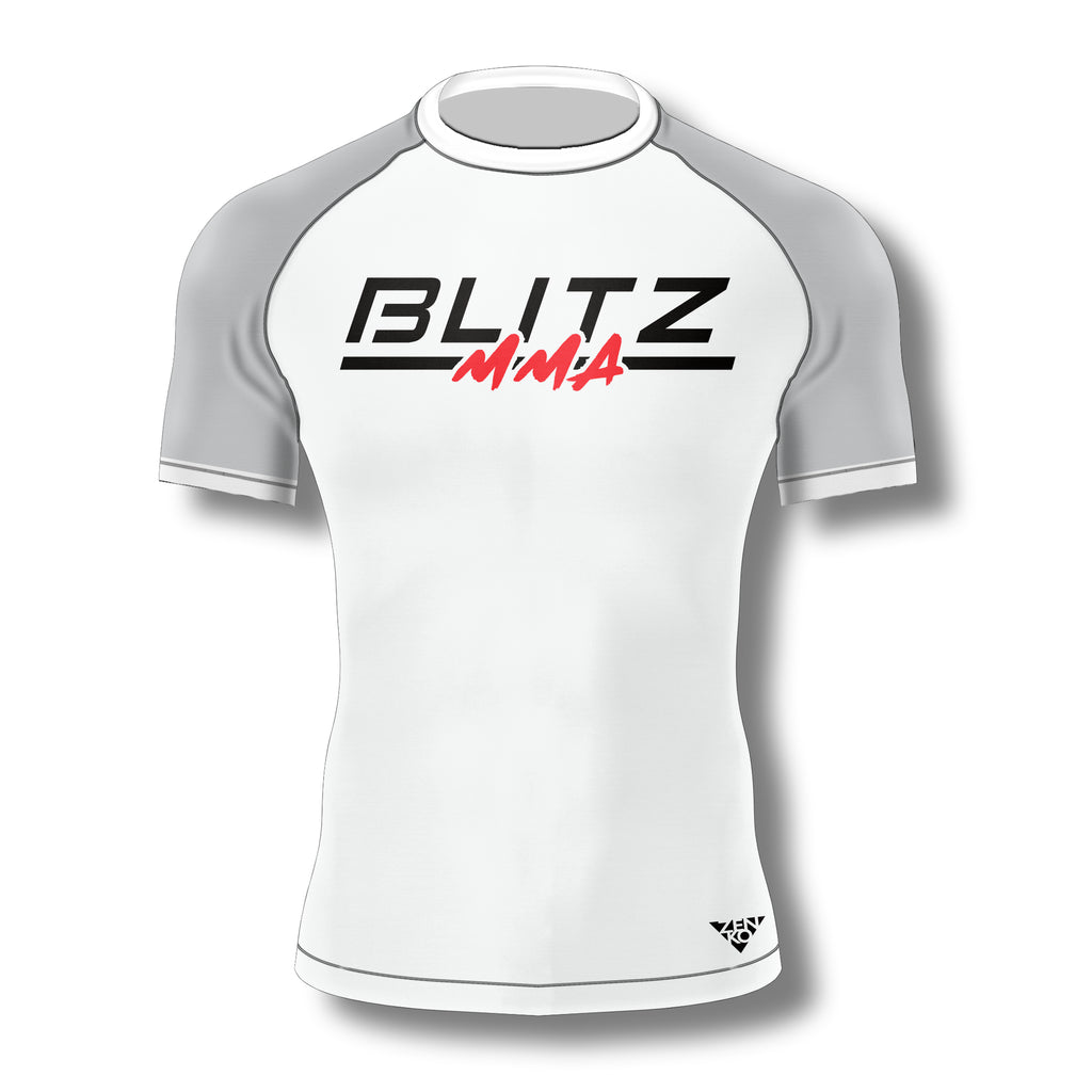 Blitz MMA Short Sleeve Rashguard (White)