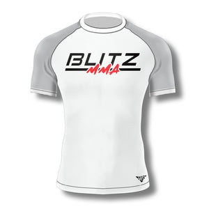 Blitz MMA Short Sleeve Rashguard (White)