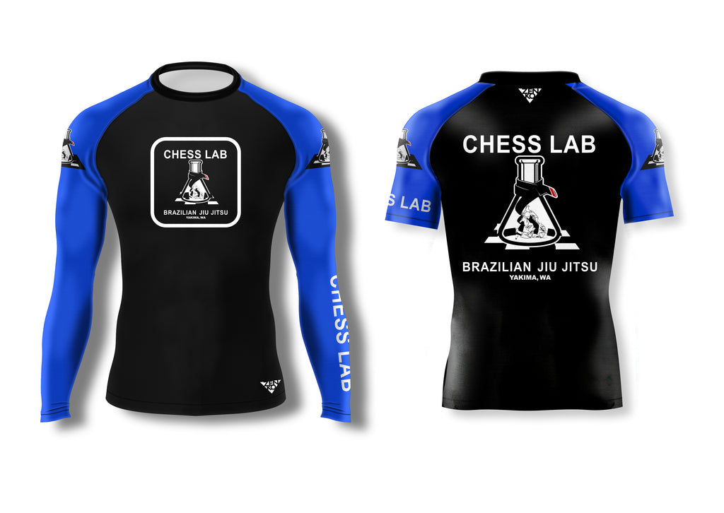 Chess Lab BJJ Yakima Ranked Rashguard (Blue)