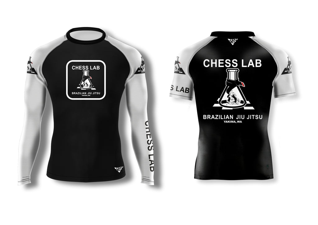 Chess Lab BJJ Yakima Ranked Rashguard (White)
