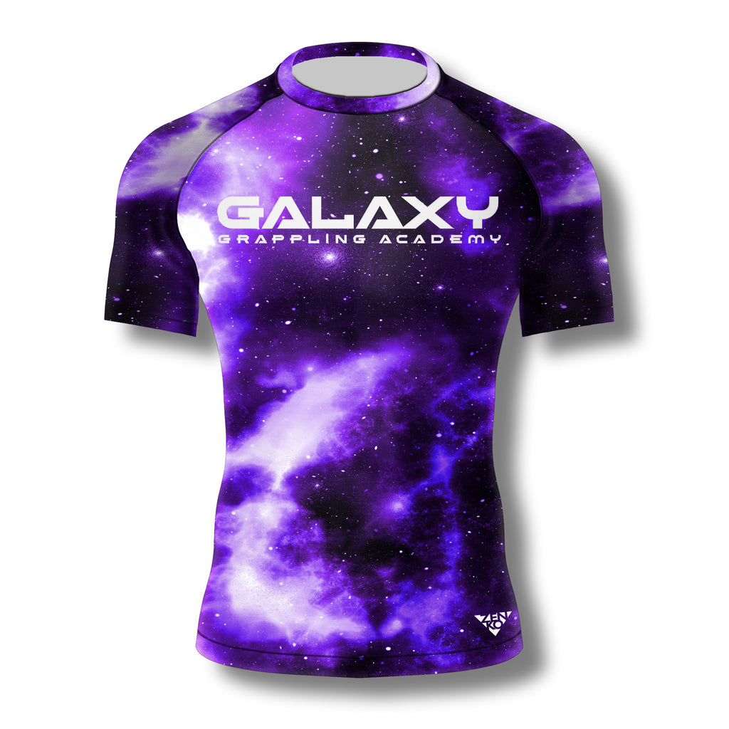 Galaxy Grappling Short Sleeve Rashguard (Purple)