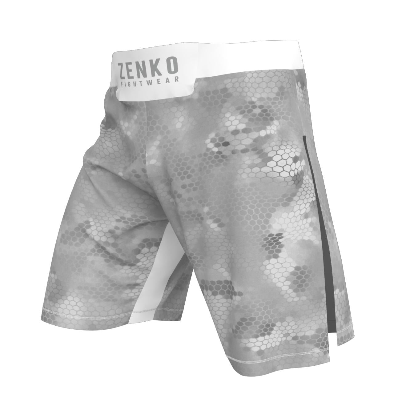 Geo Camo High Split Shorts | High Slit Gladiator Fight Shorts