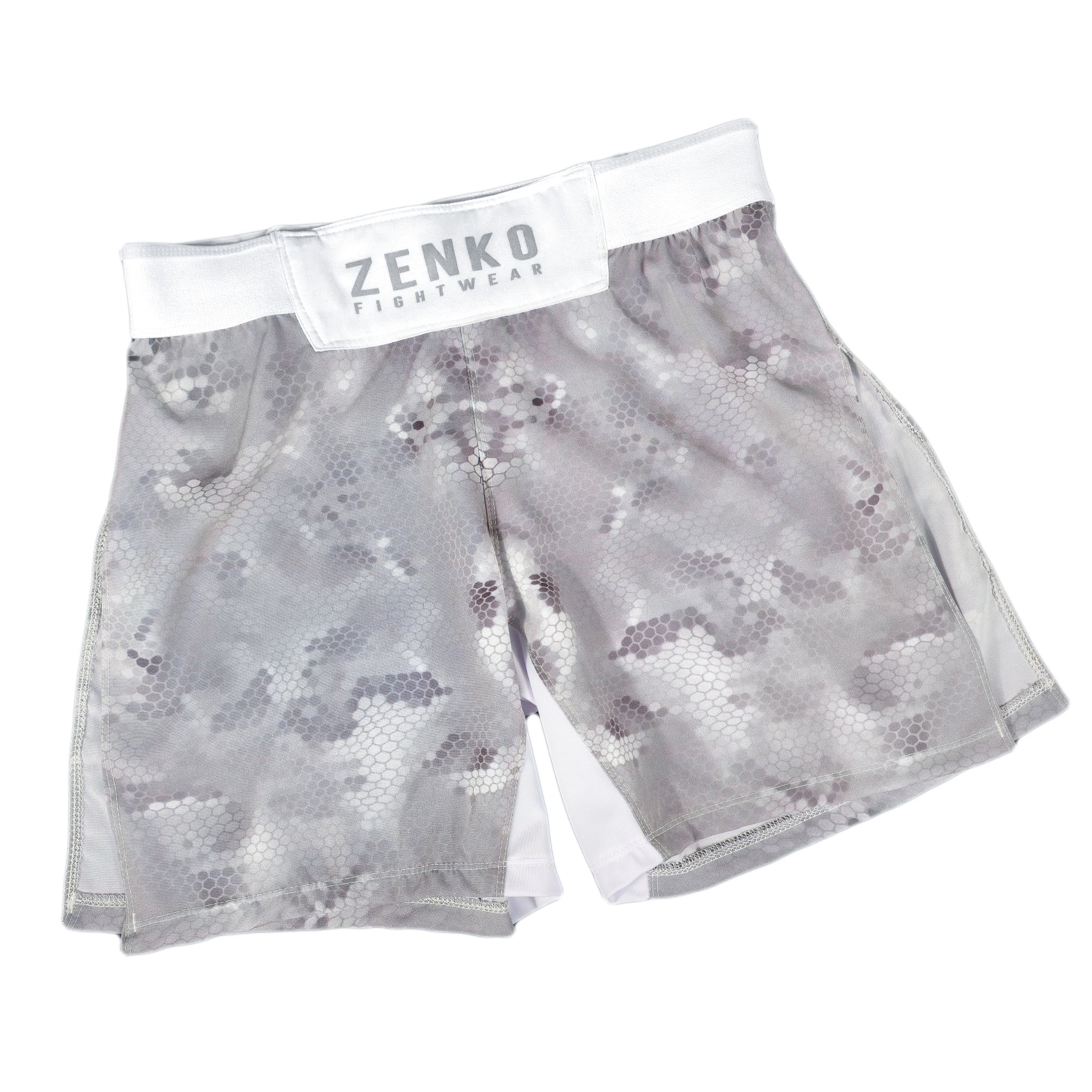 Geo Camo High Split Shorts | High Slit Gladiator Fight Shorts