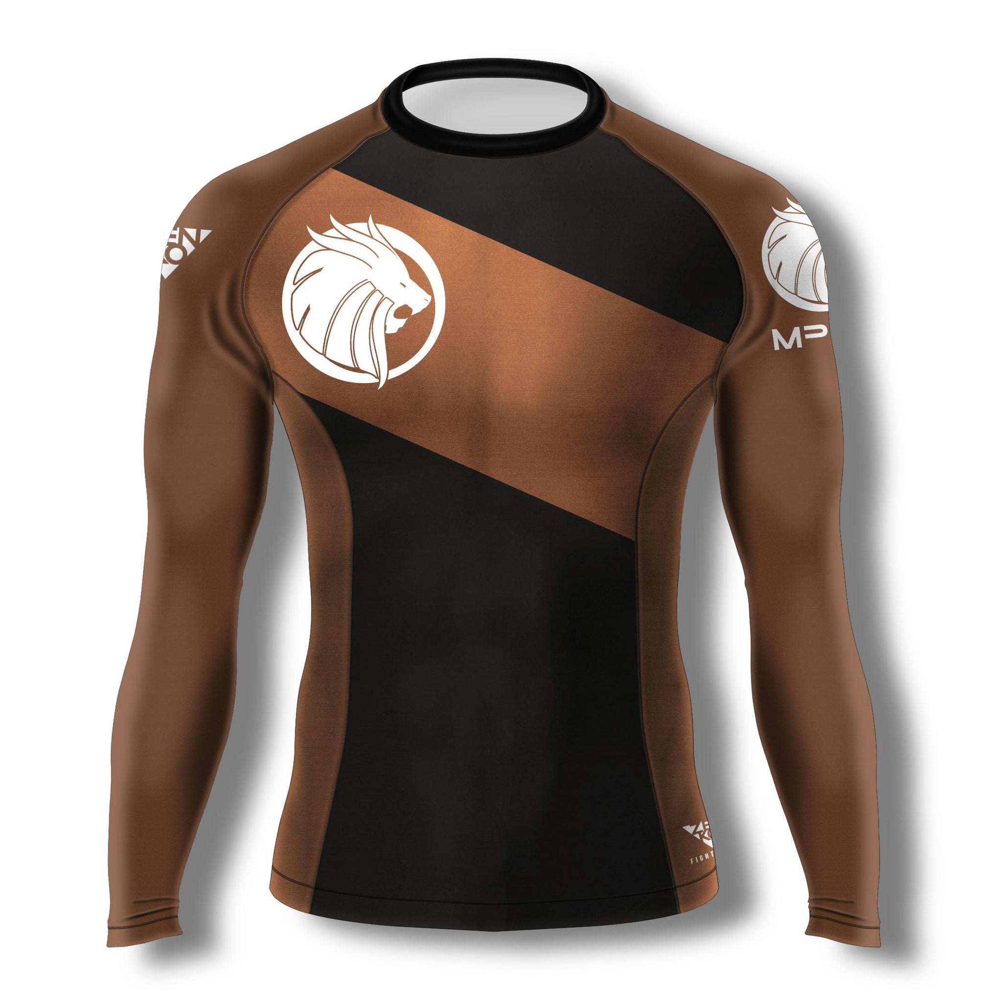 SLAB　Dolman Rashguard MPR Long Sleeve Ranked Rashguard (Brown) – ZENKO FIGHTWEAR™
