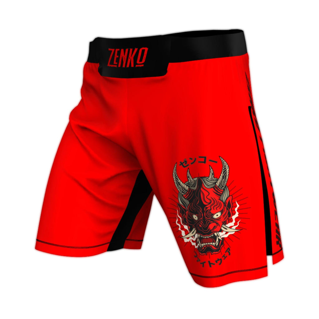 Oni Demon High Split Shorts | High Cut MMA Gladiator Fight Shorts