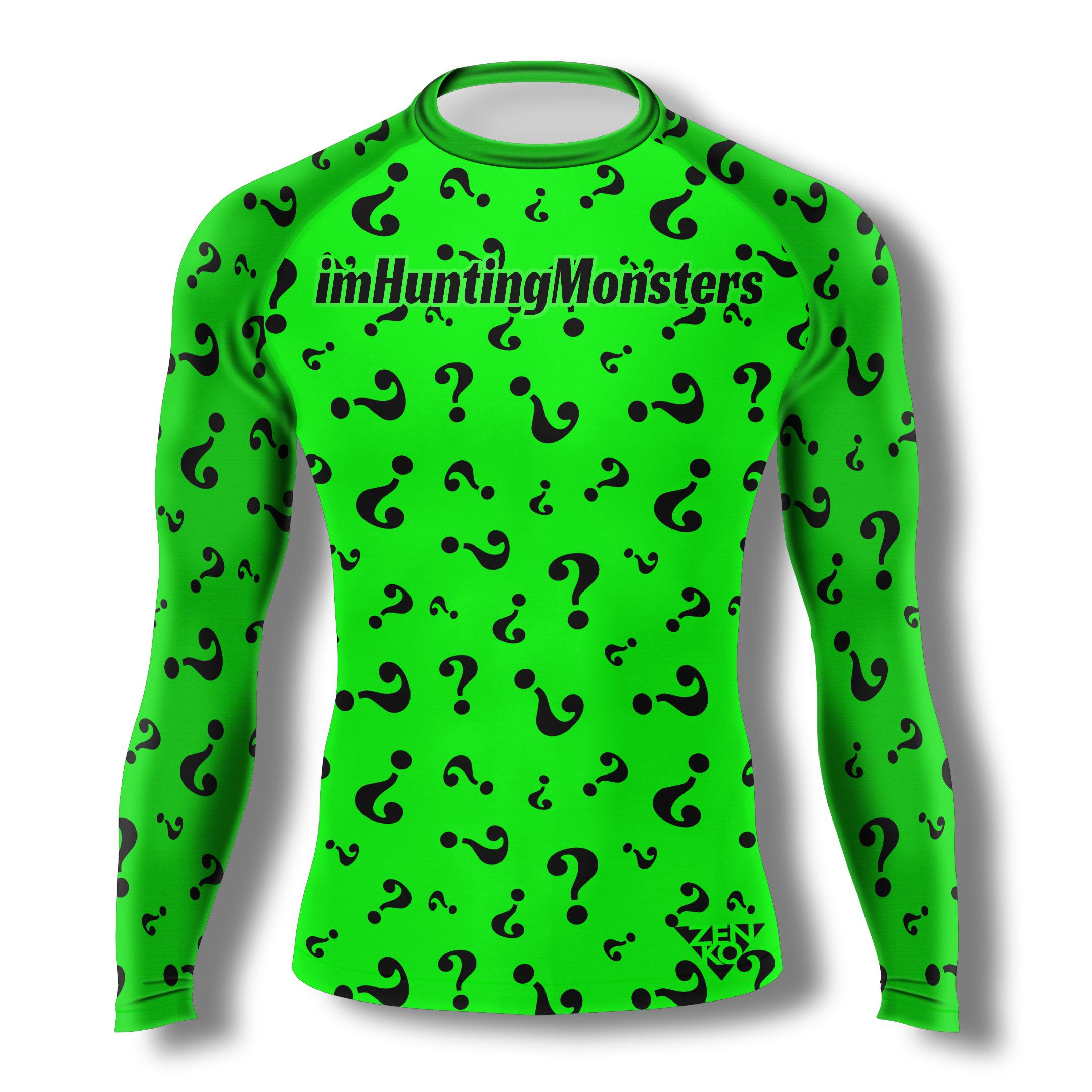 Long Sleeve Riddler imHuntingMonsters Riddler Long Sleeve Rashguard – ZENKO FIGHTWEAR™