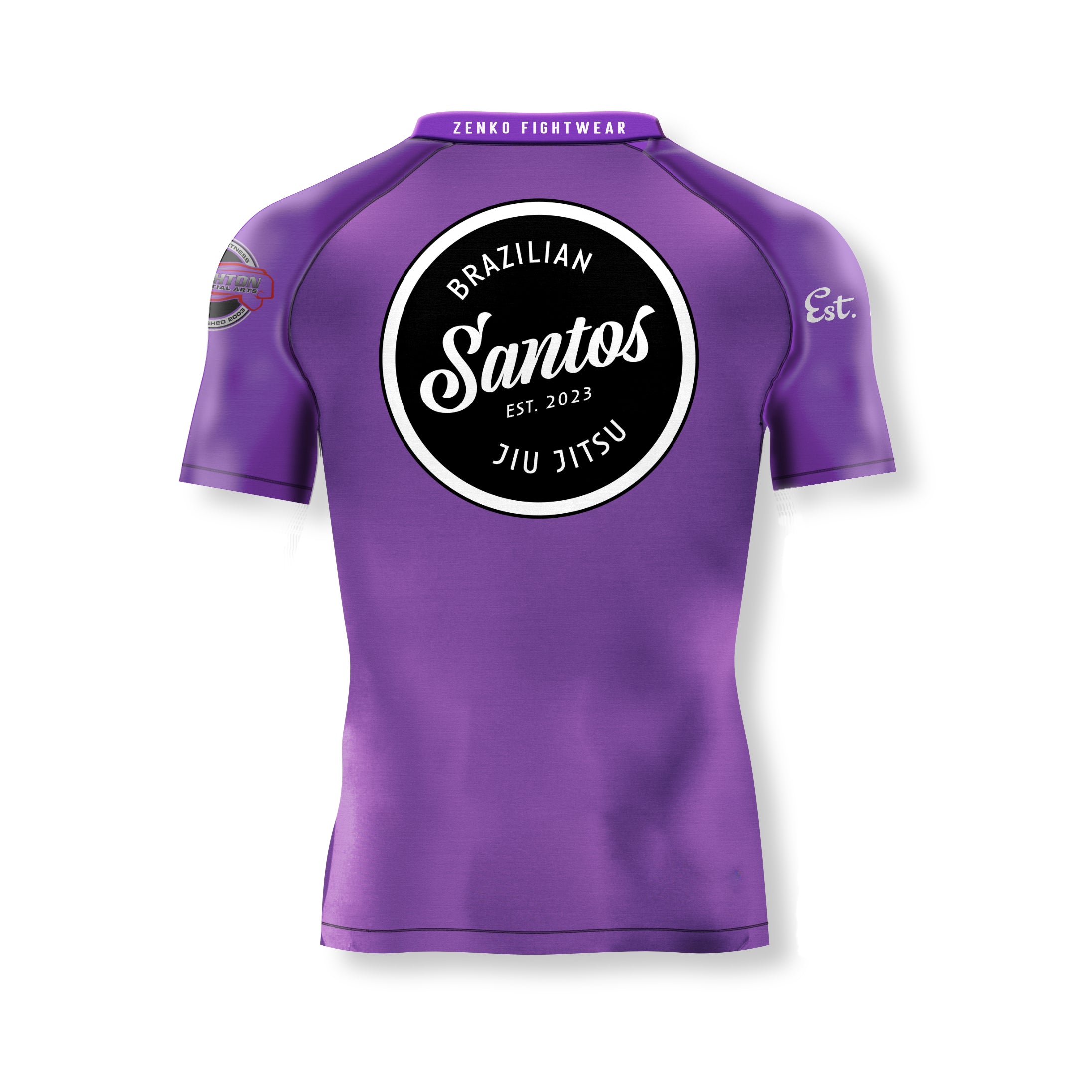 Santos BJJ Ranked Rashguard (Purple)