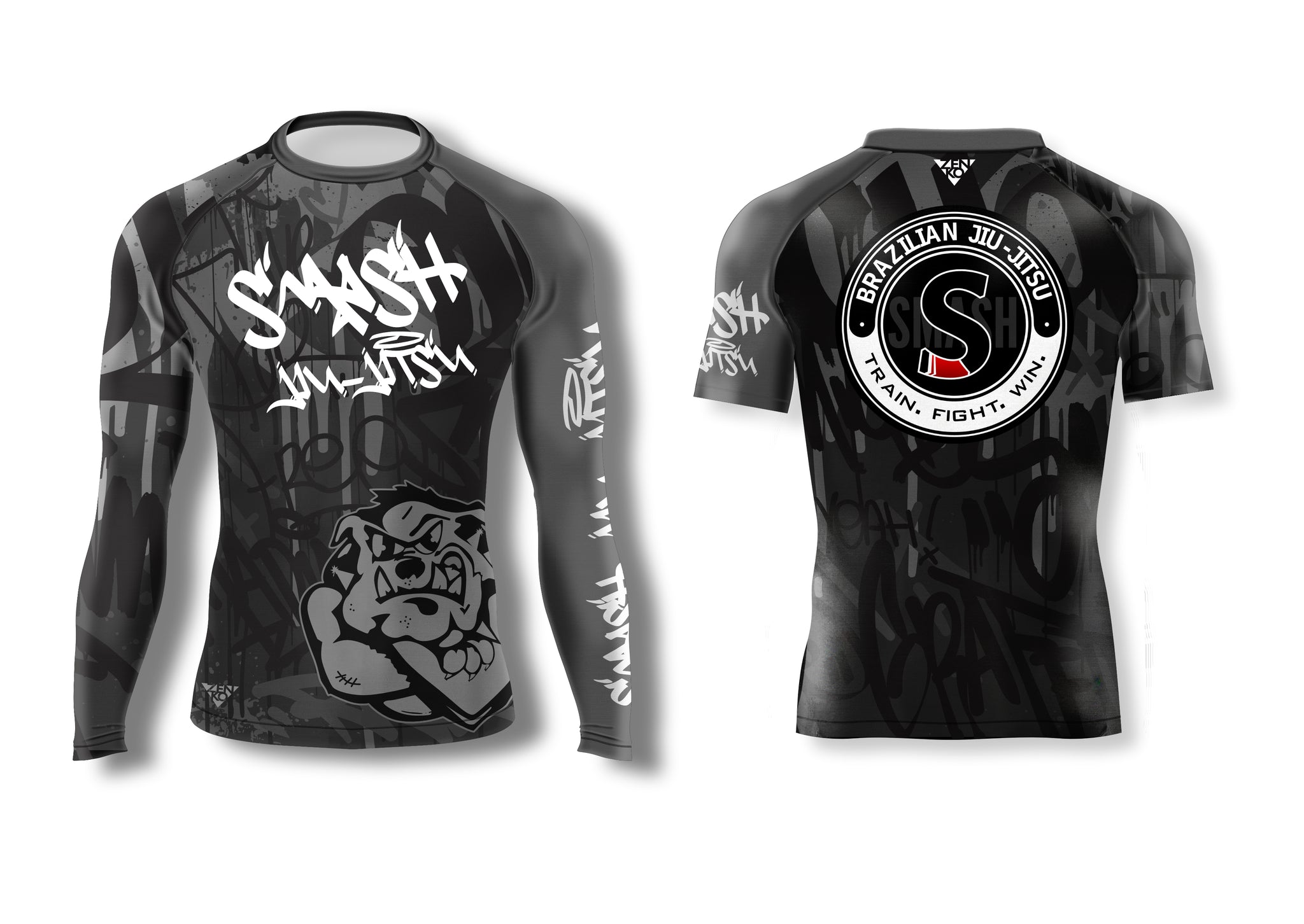 BGS10 眩い柔肌　シャチ　SSP　HARUKAZE Smash BJJ Ranked Rashguard (Gray) – ZENKO FIGHTWEAR™