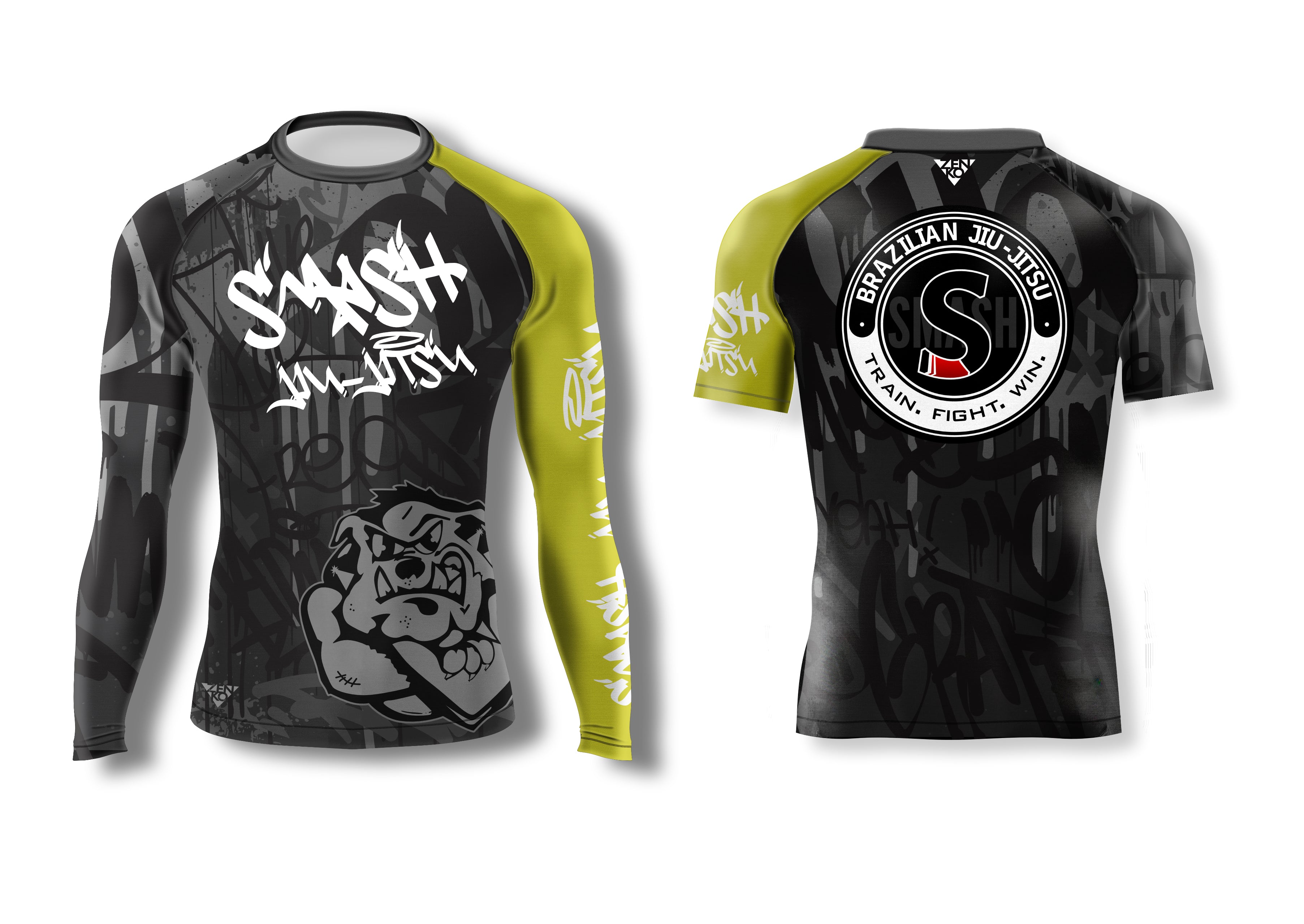 Smash BJJ Ranked Rashguard (Yellow) – ZENKO FIGHTWEAR™