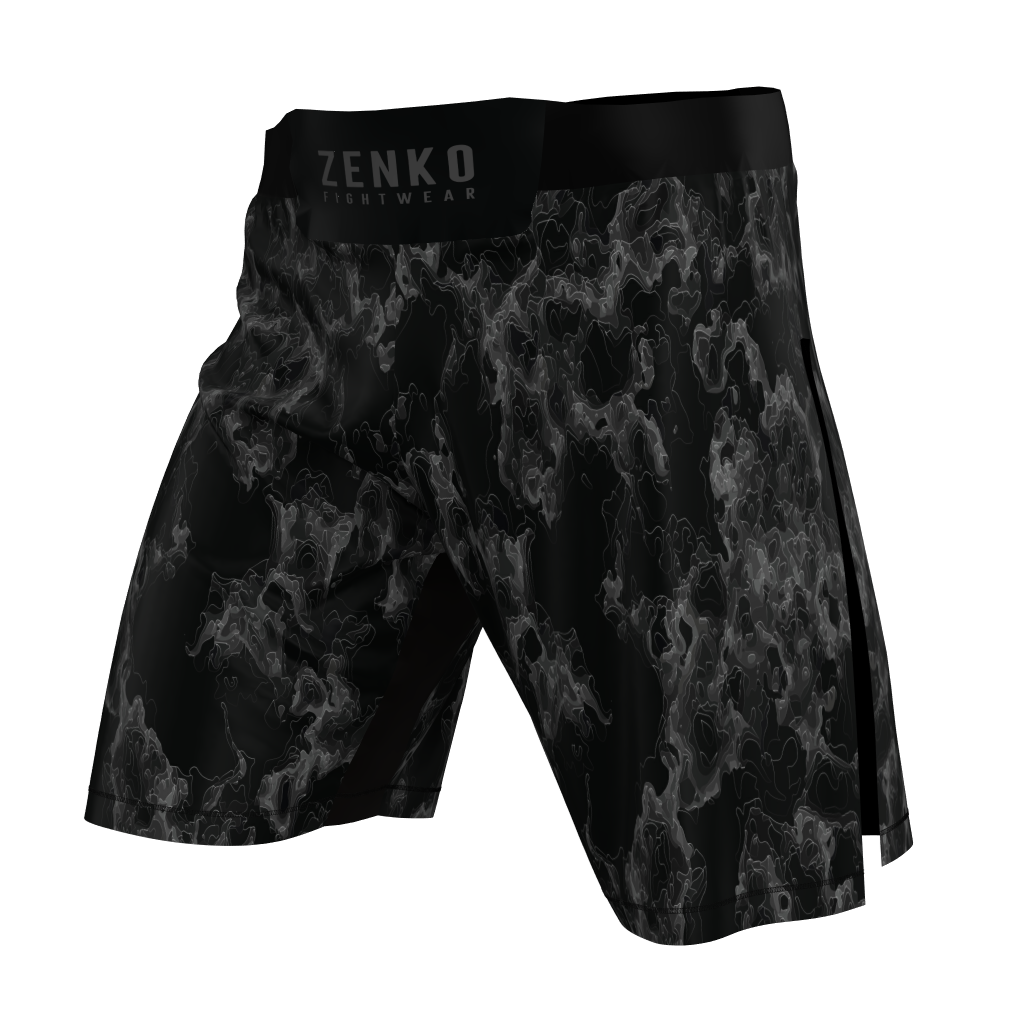 Stealth Camo High Split Shorts | High Cut MMA Gladiator Fight Shorts