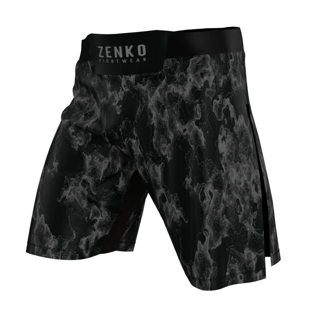 Stealth Camo High Split Shorts | High Cut MMA Gladiator Fight Shorts