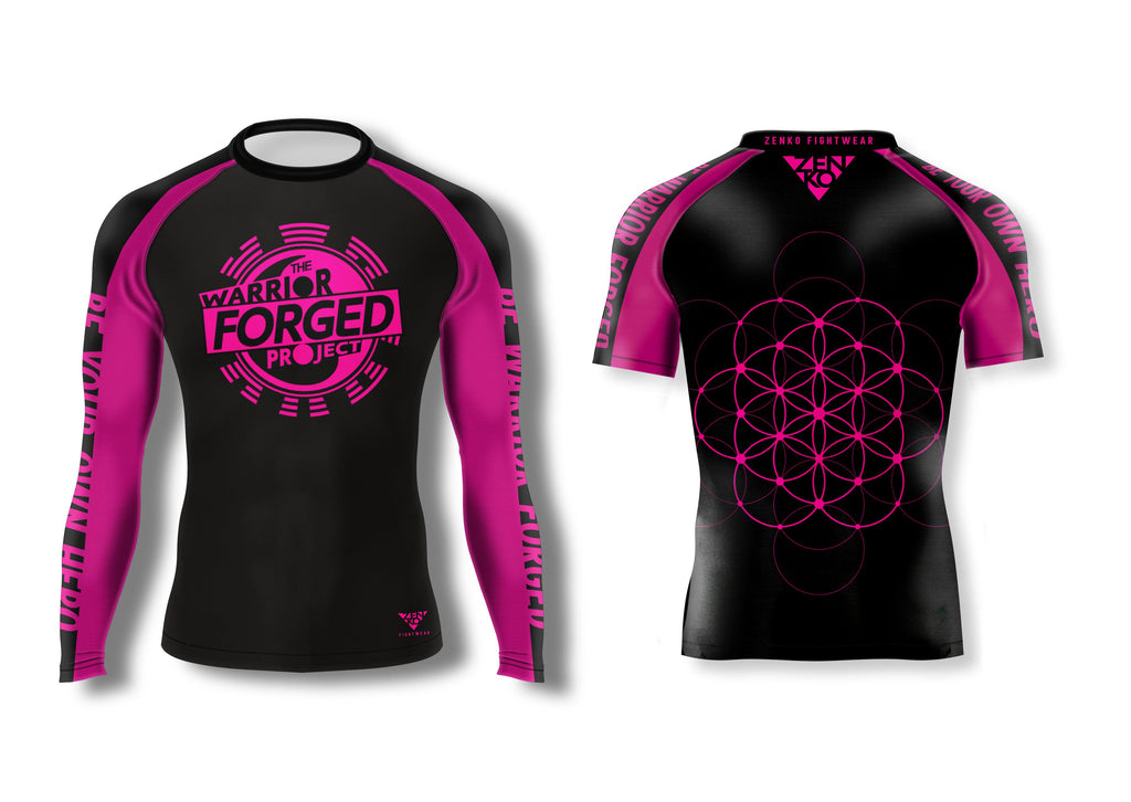 The Warrior Forged Project Rashguard (Black & Pink)