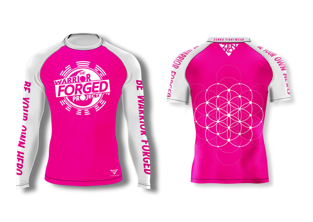The Warrior Forged Project Rashguard (Pink & White)