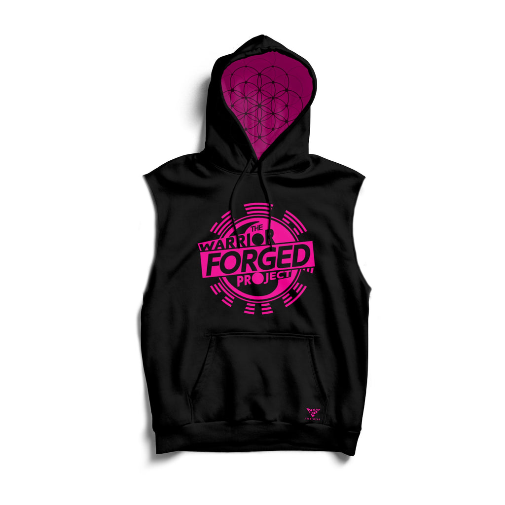 The Warrior Forged Project Sleeveless Hoodie (Black & Pink)