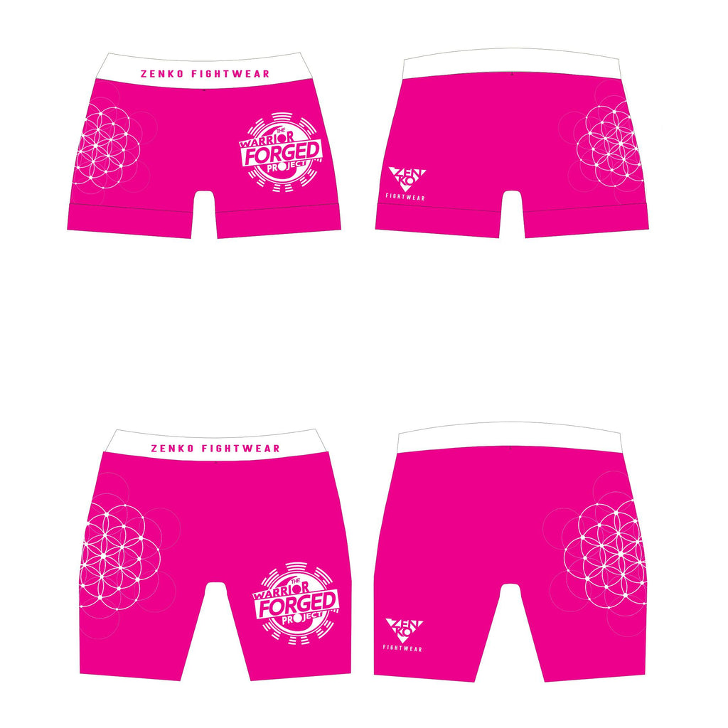 The Warrior Forged Project Vale Tudo Shorts (Pink & White)