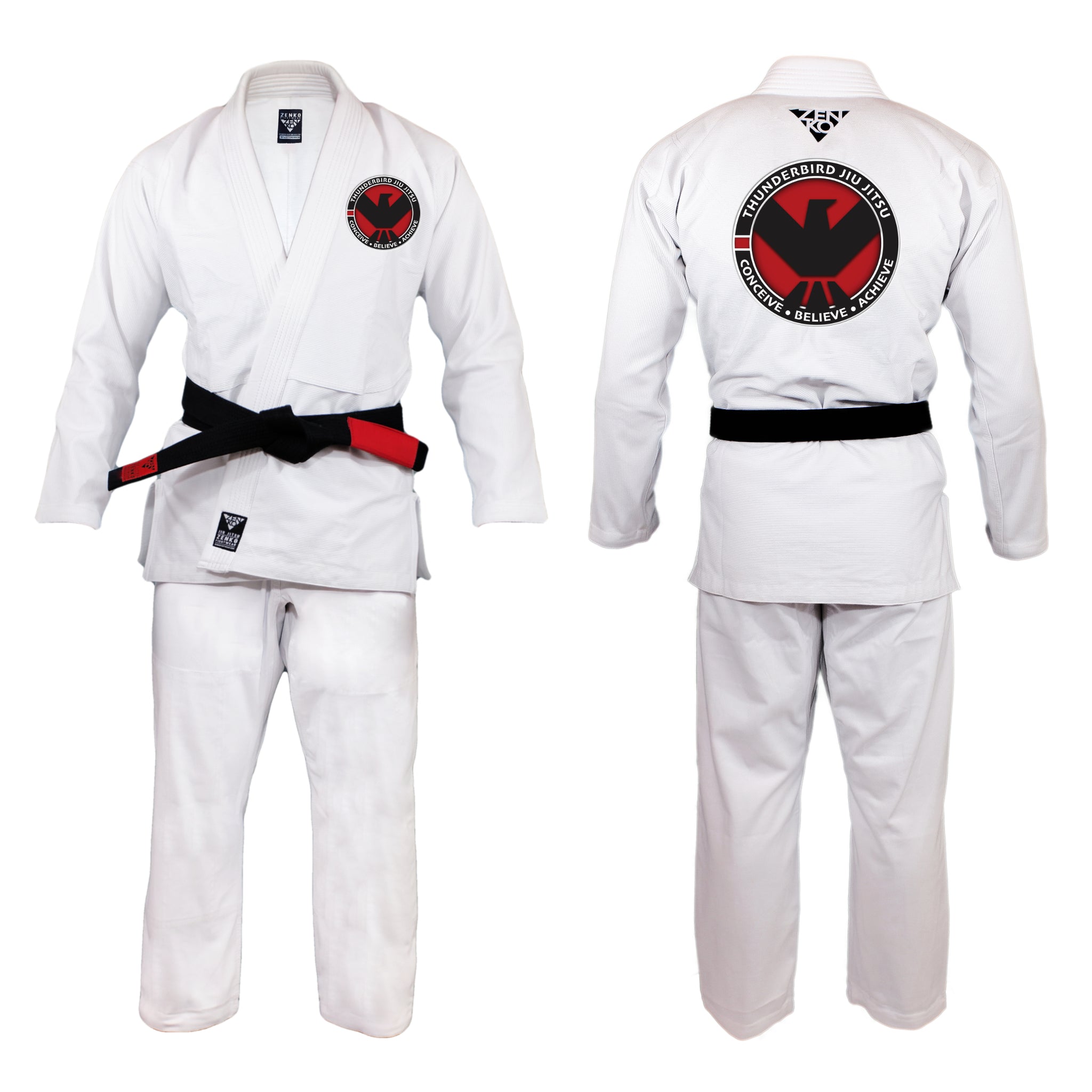【gibous】 SNAKE CROSS APRON WHITE Thunderbird Jiu Jitsu Gi | BJJ Kimono – ZENKO FIGHTWEAR™