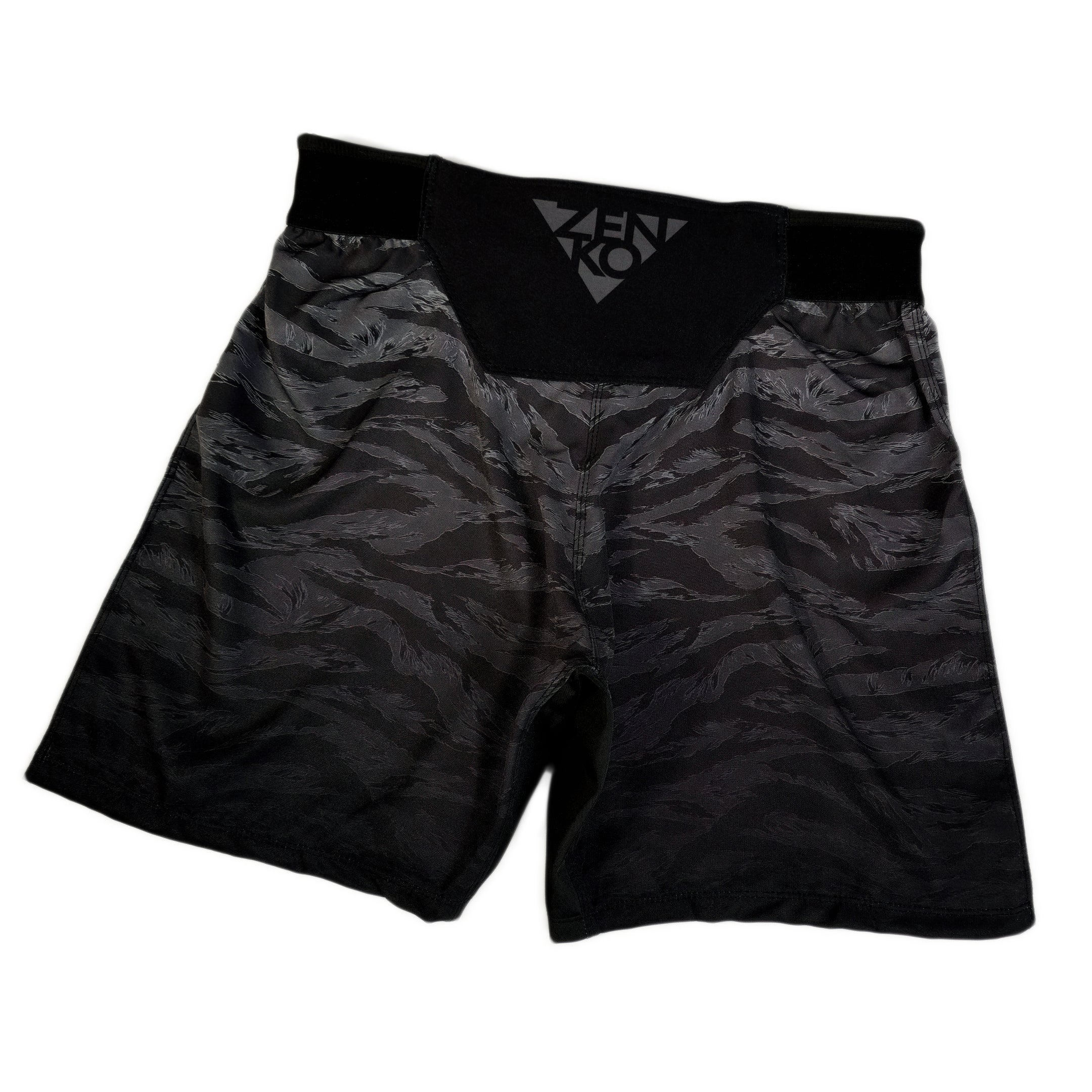 Zenko Fightwear | Urban Tiger Stripe Camo High Split Shorts | High Cut Gladiator MMA Shorts