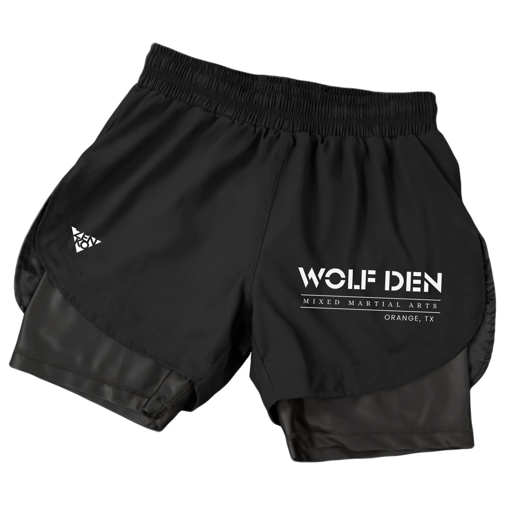 Wolf Den MMA Duo Shorts (Black)