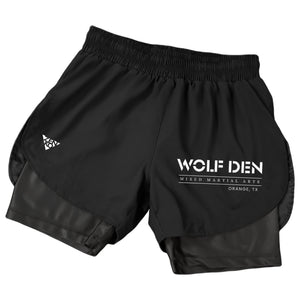 Wolf Den MMA Duo Shorts (Black)