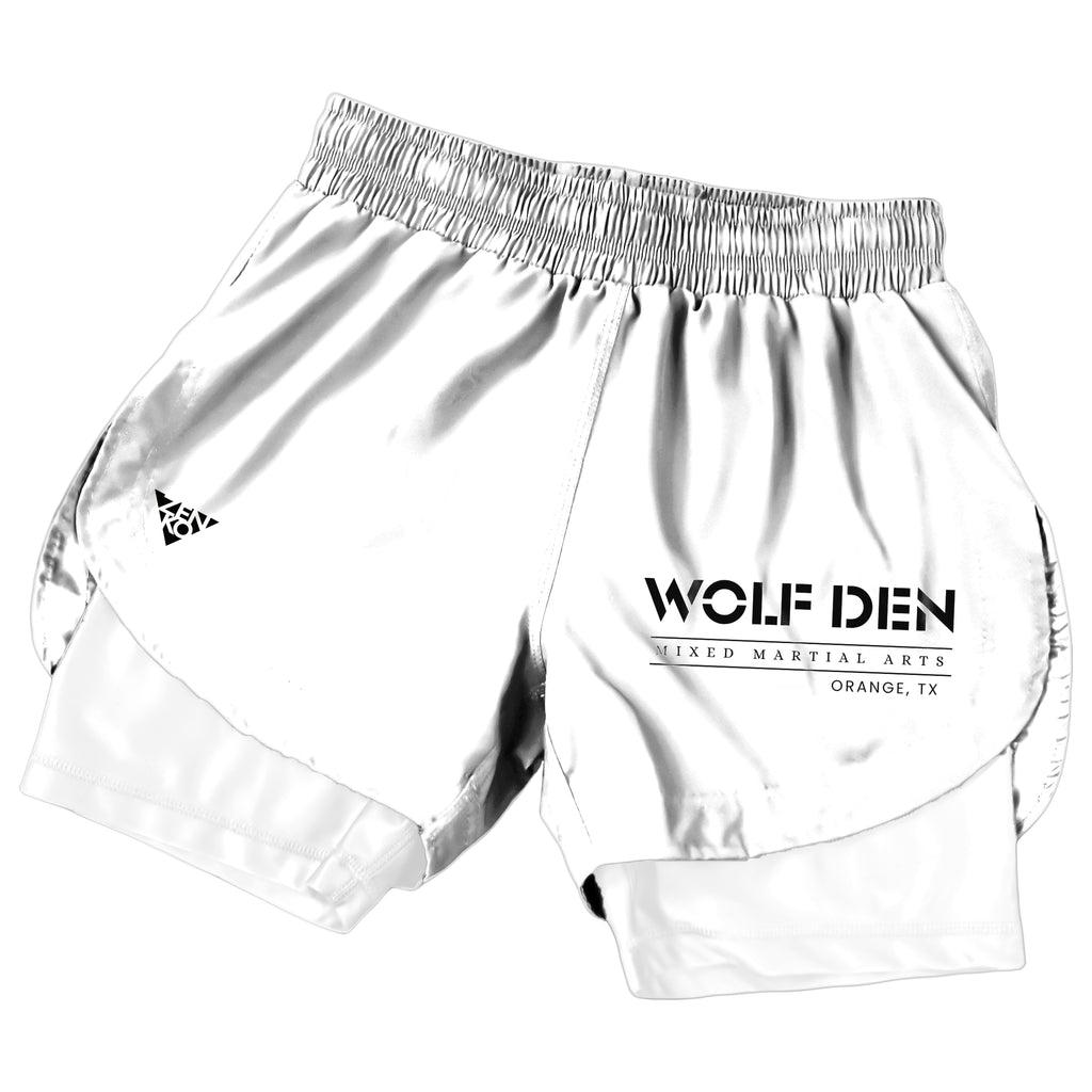 Wolf Den MMA Duo Shorts (White)