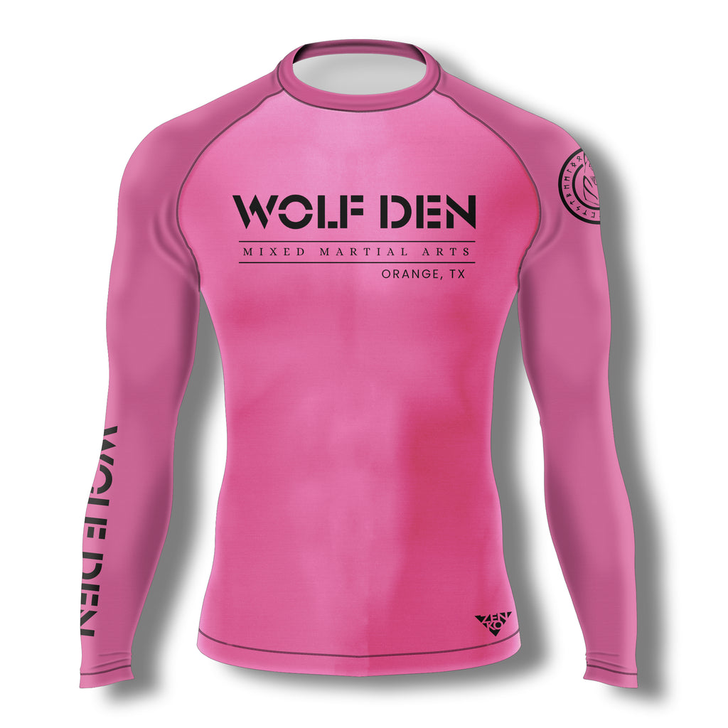Wolf Den MMA Long Sleeve Rashguard (Pink)