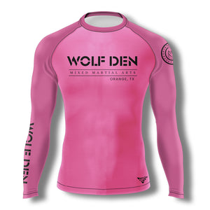 Wolf Den MMA Long Sleeve Rashguard (Pink)