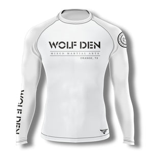 Wolf Den MMA Long Sleeve Rashguard (White)