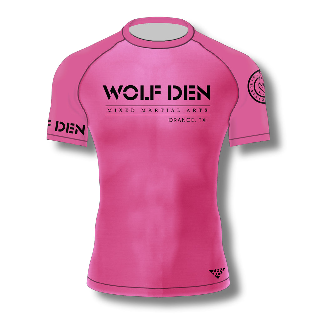 Wolf Den MMA Short Sleeve Rashguard (Pink)
