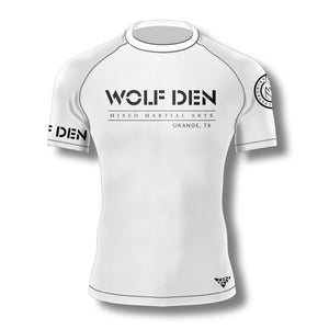 Wolf Den MMA Short Sleeve Rashguard (White)