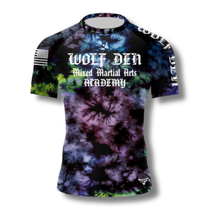 Wolf Den MMA Tie Dye Short Sleeve Rashguard