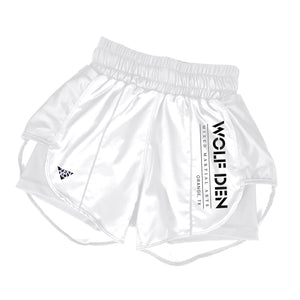 Wolf Den MMA Women's Duo Shorts (White)
