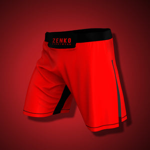 Zenko Fightwear Custom High Split Fight Shorts Front
